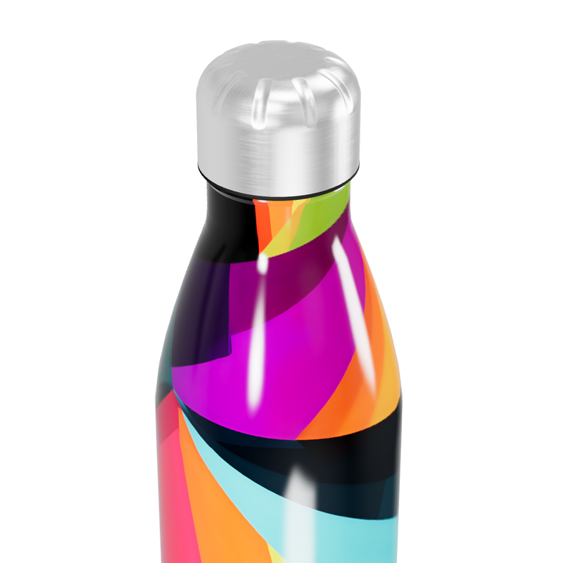 Garrafa Inox - Colorida com Estampa Geométrica