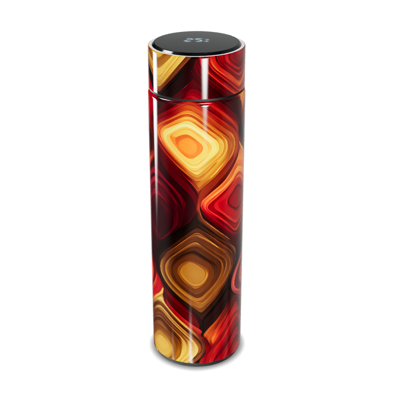 Garrafa Térmica Touch - Estampa Colorida Abstrata