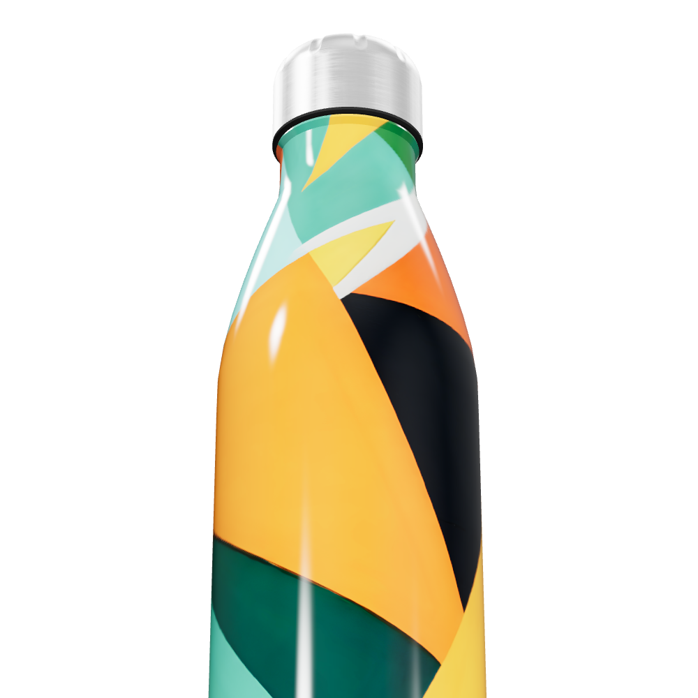 Garrafa Inox Estampada Colorida 500ml