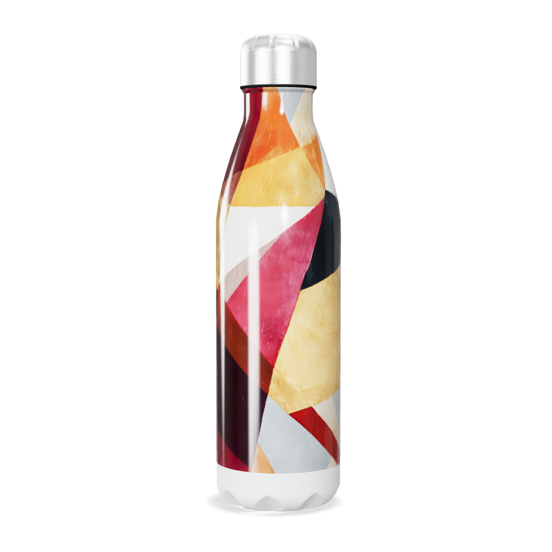 Garrafa Inox - Estampa Geométrica Colorida