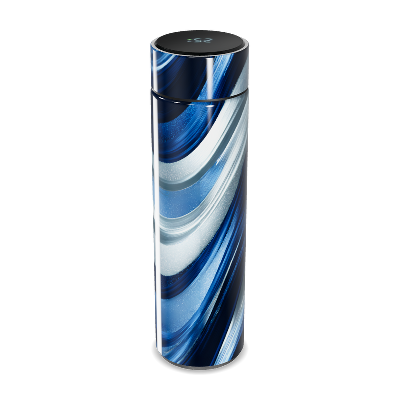 Garrafa Térmica Touch - Azul com Listras