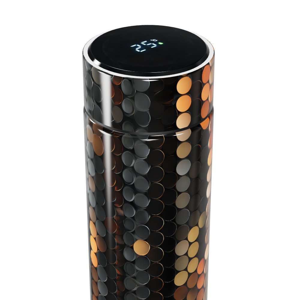 Garrafa Térmica Touch - Estampa Hexagonal Colorida