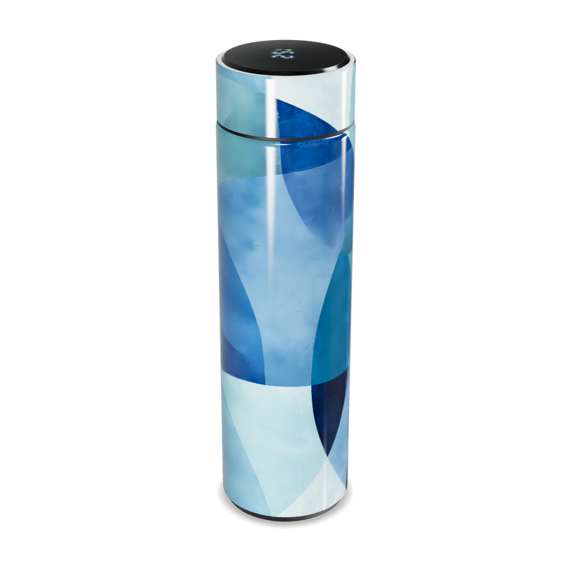 Garrafa Térmica Touch Azul Estampada