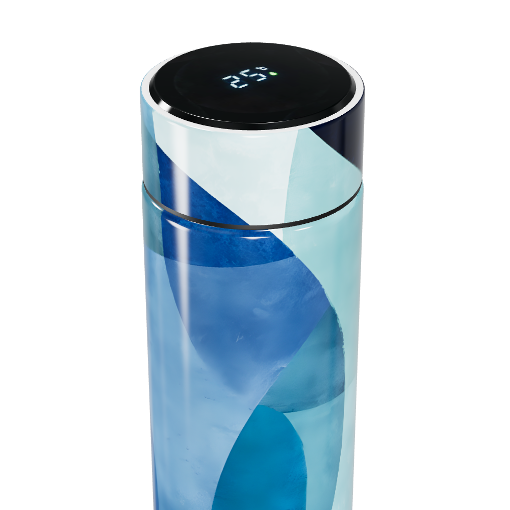 Garrafa Térmica Touch Azul Estampada