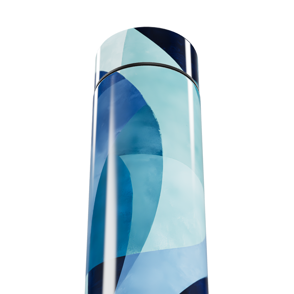 Garrafa Térmica Touch Azul Estampada