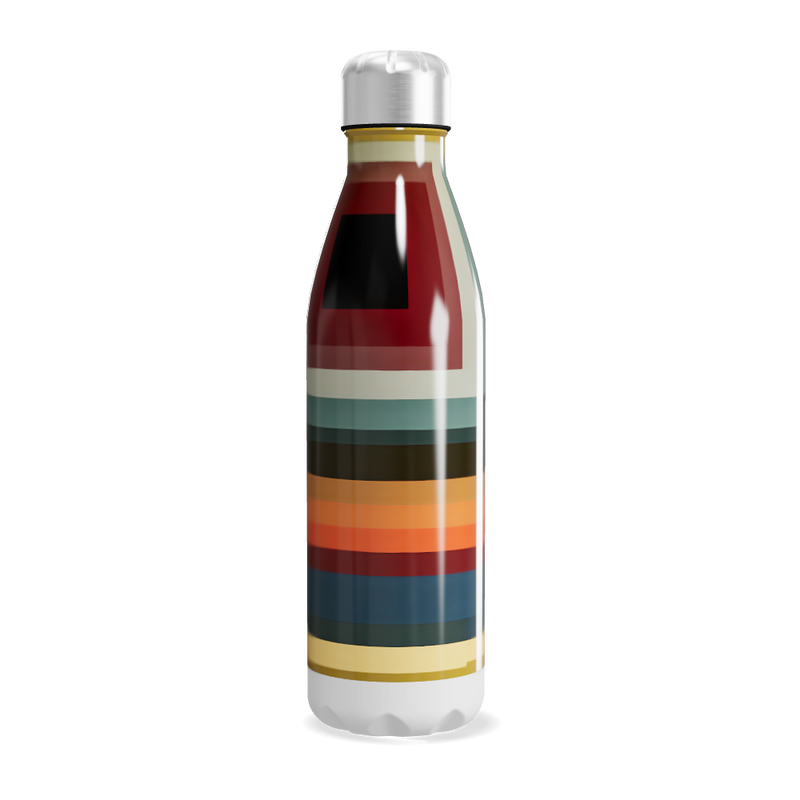 Garrafa Inox - Estampa Geométrica Colorida