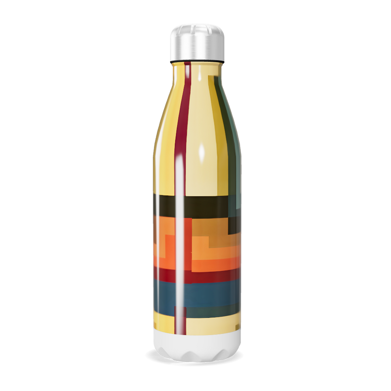 Garrafa Inox - Estampa Geométrica Colorida