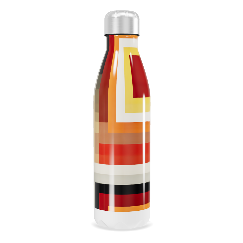Garrafa Inox Colorida Geométrica 500ml