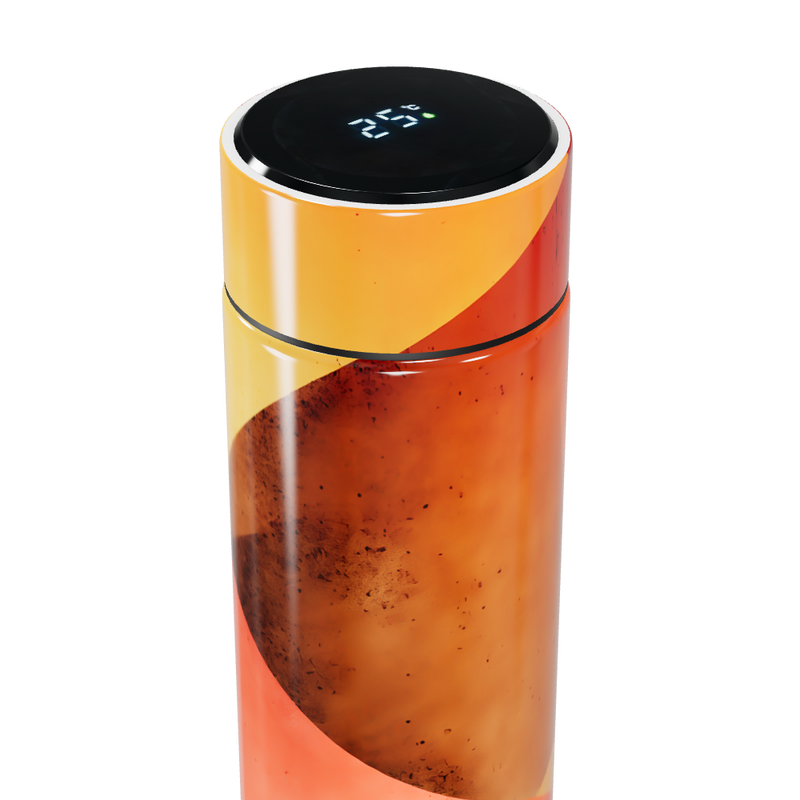Garrafa Térmica Touch - Laranja Digital LED