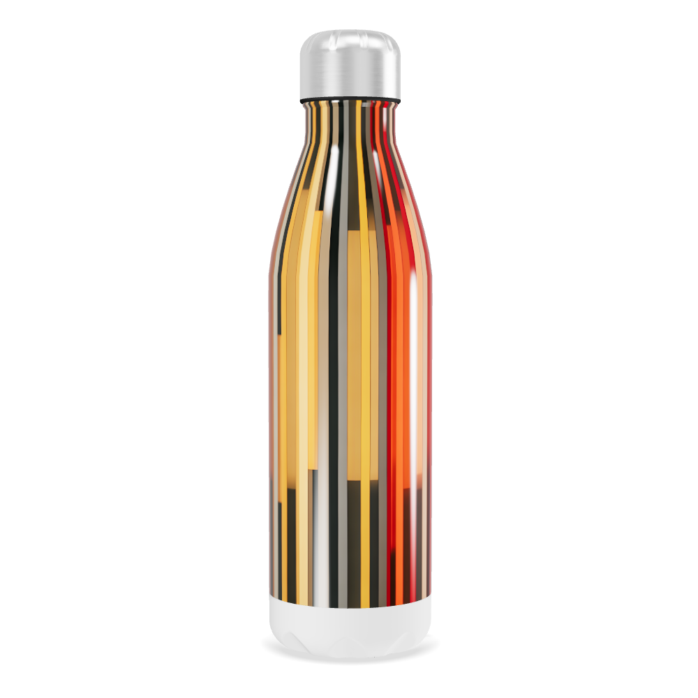 Garrafa Inox - Listrada Vermelha e Laranja
