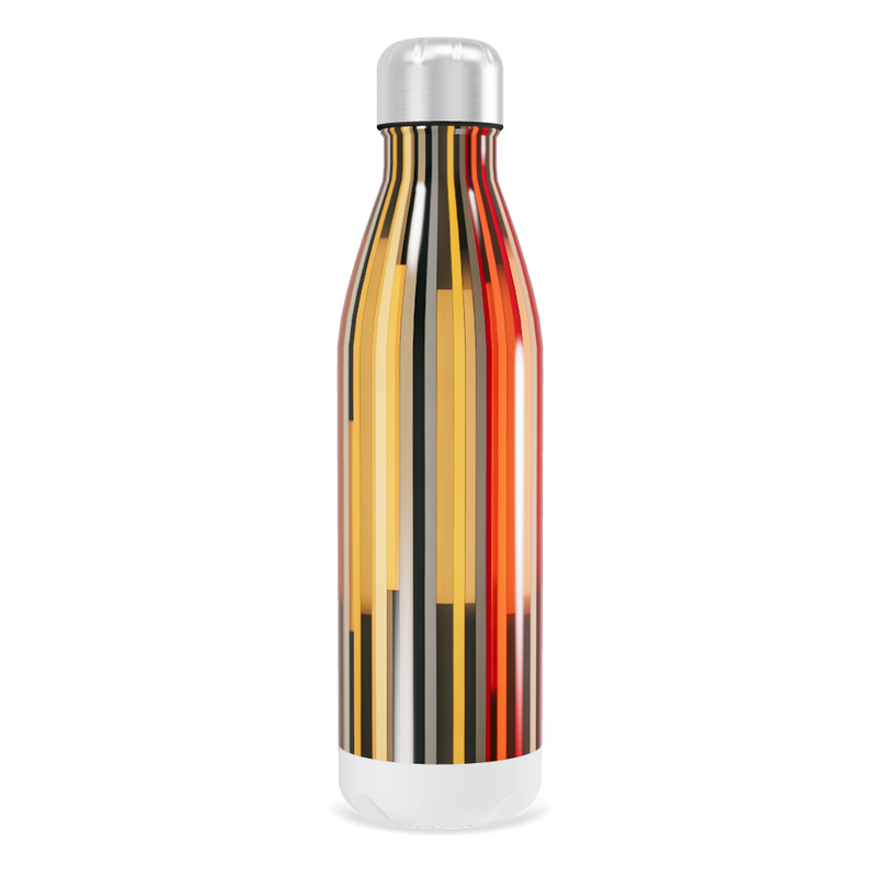 Garrafa Inox - Listrada Vermelha e Laranja
