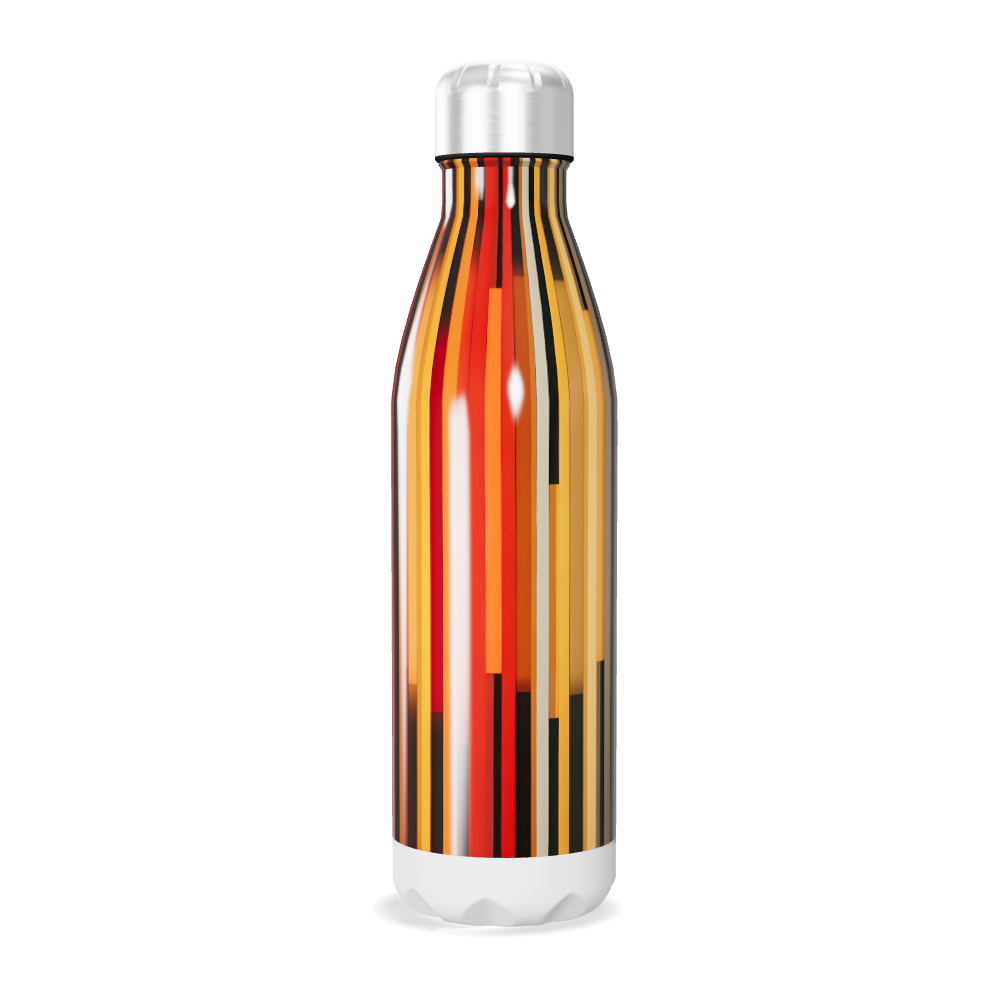 Garrafa Inox - Listrada Vermelha e Laranja
