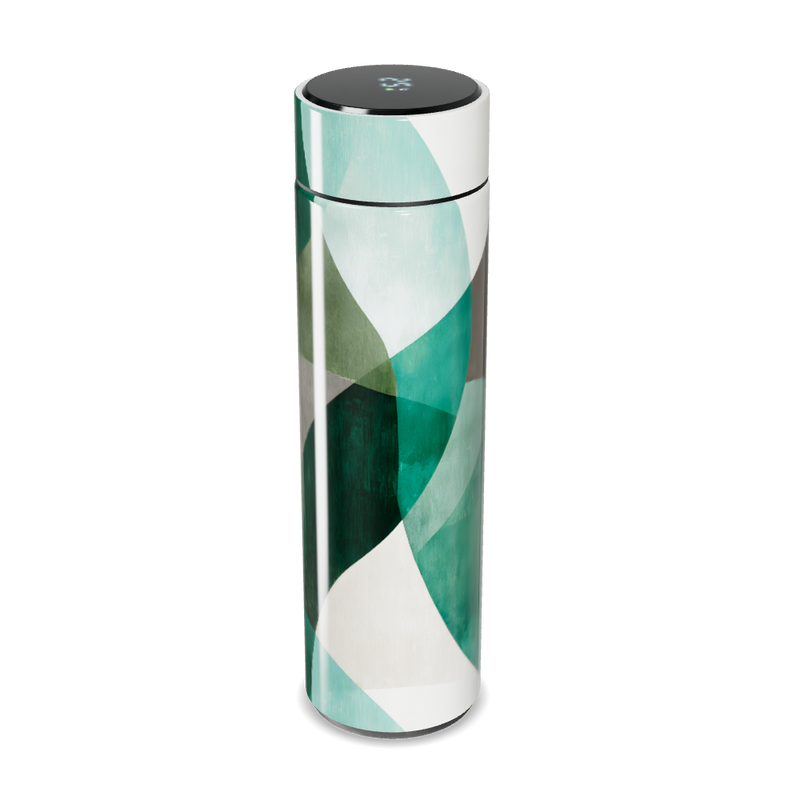Garrafa Térmica Touch - Estampa Verde Geométrica