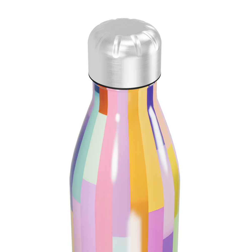 Garrafa Inox - Colorida com Estampa Geométrica