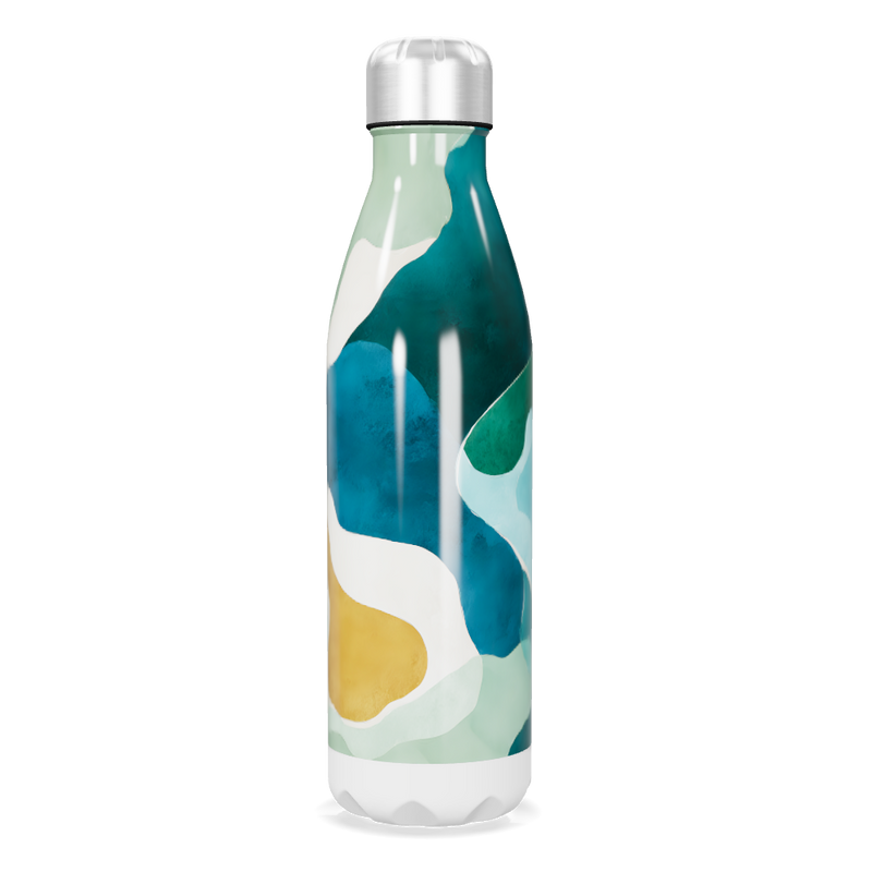 Garrafa Inox - Estampa Colorida Abstrata