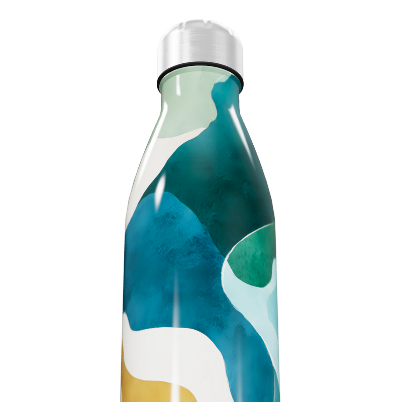 Garrafa Inox - Estampa Colorida Abstrata