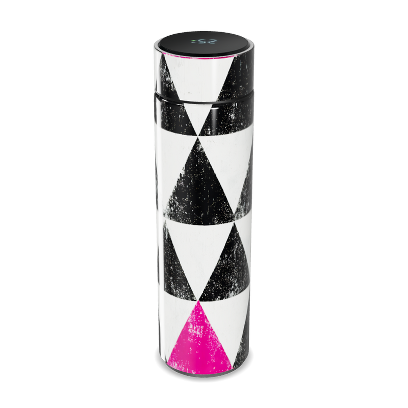 Garrafa Térmica Touch - Triângulos Preto e Rosa