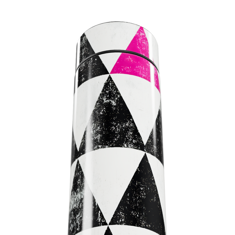 Garrafa Térmica Touch - Triângulos Preto e Rosa