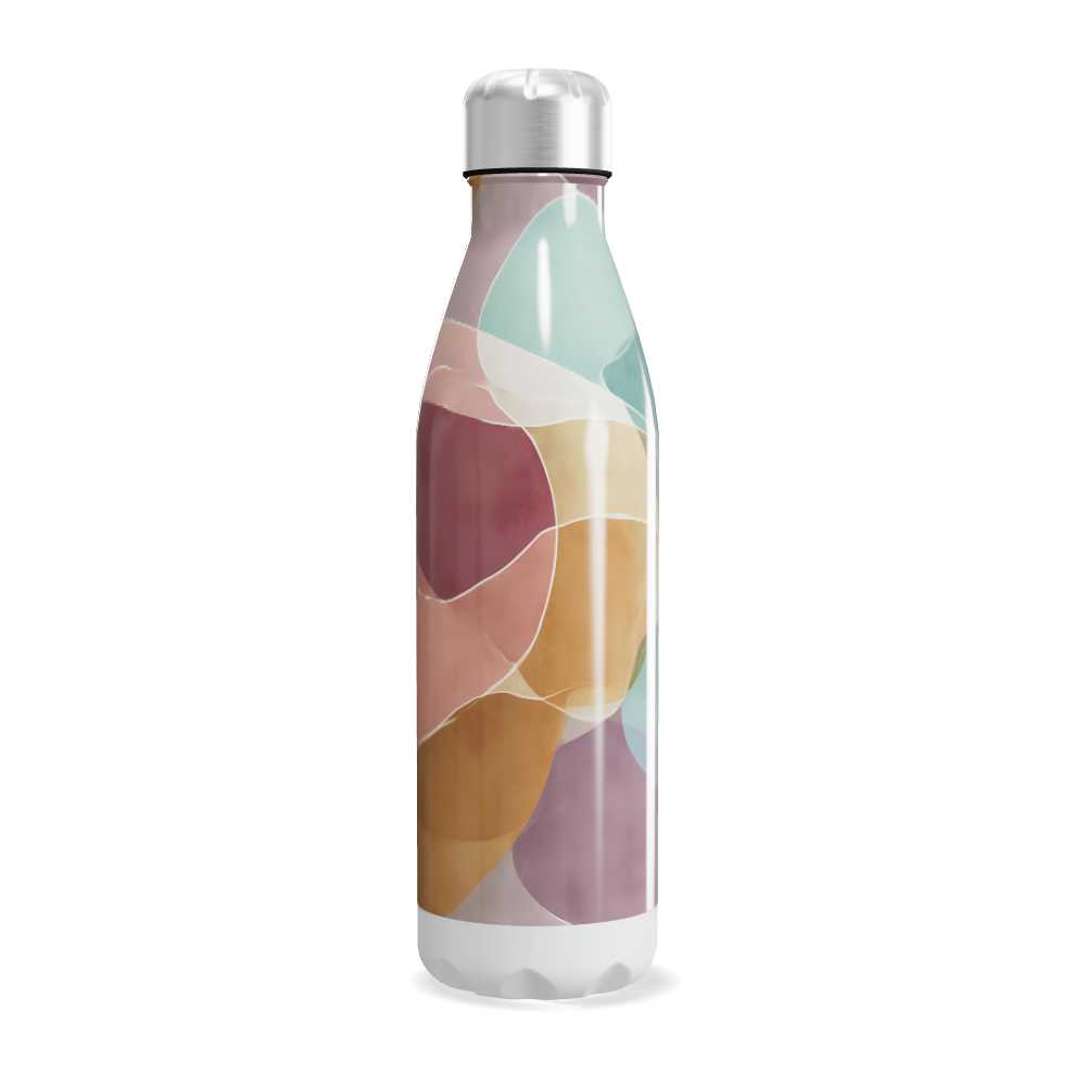 Garrafa Inox - Estampa Colorida Abstrata