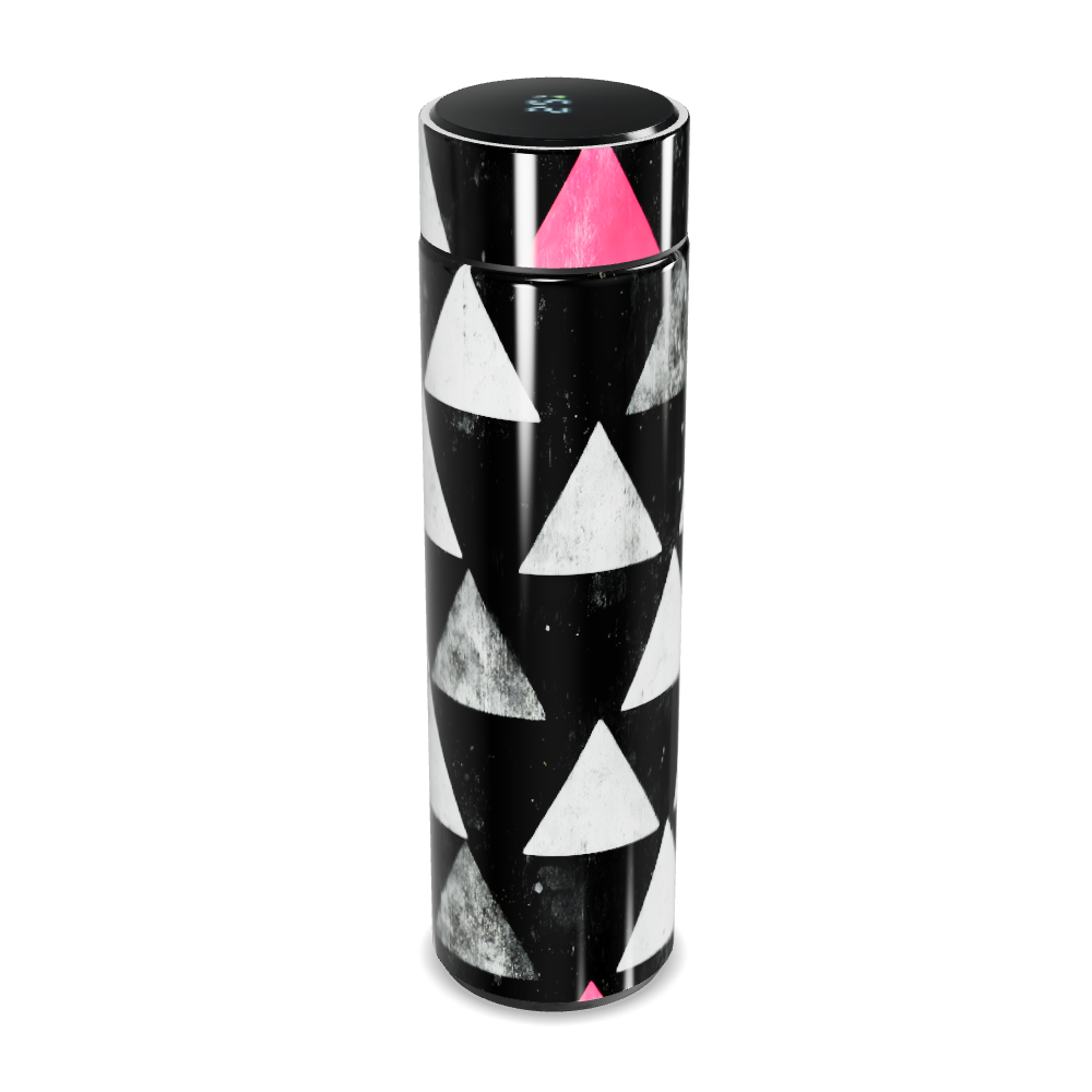 Garrafa Térmica Touch - Triângulos Preto e Rosa
