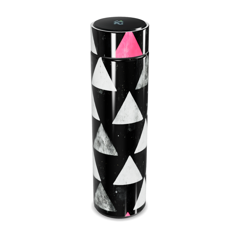 Garrafa Térmica Touch - Triângulos Preto e Rosa
