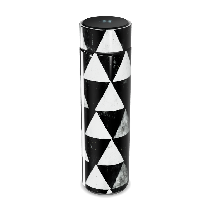 Garrafa Térmica Touch - Triângulos Preto e Rosa