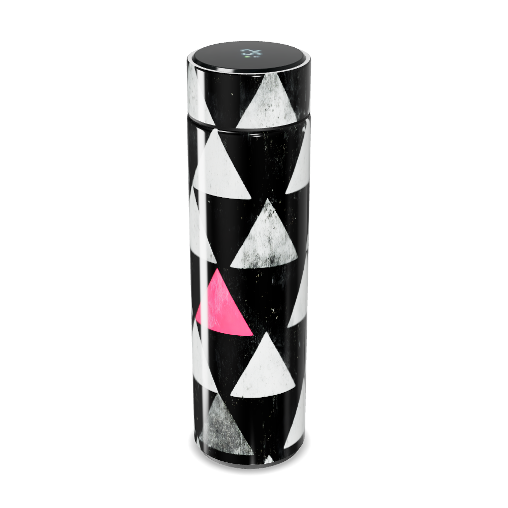 Garrafa Térmica Touch - Triângulos Preto e Rosa