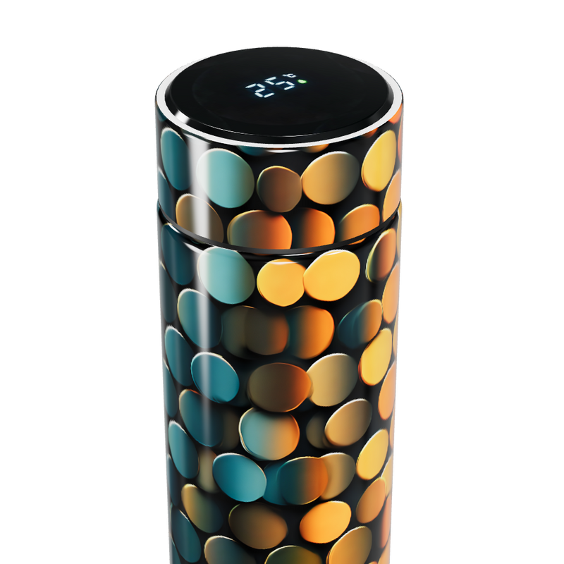 Garrafa Térmica Touch - Estampa Colorida Metalizada