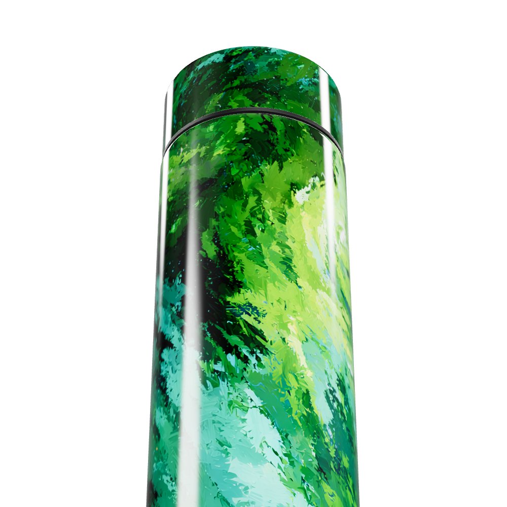 Garrafa Térmica Touch - Estampa Verde Abstrata