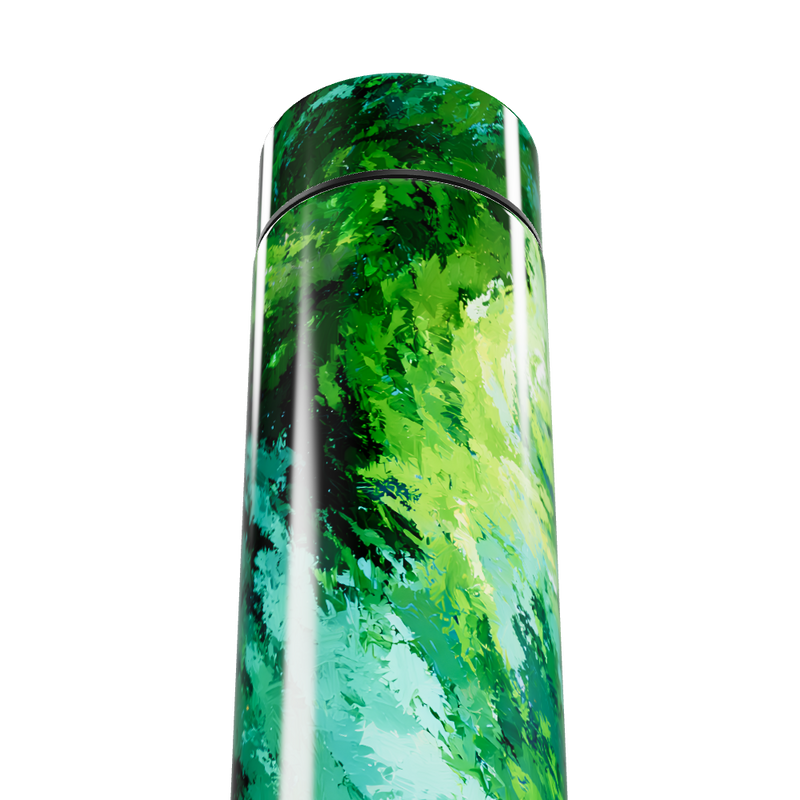 Garrafa Térmica Touch - Estampa Verde Abstrata