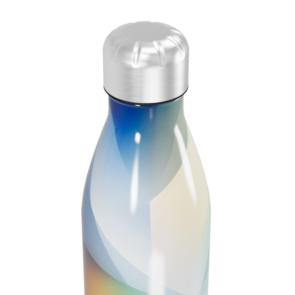 Garrafa Inox - Estampa Azul e Branca