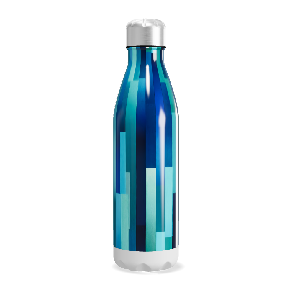 Garrafa Inox - Azul Listrada 500ml