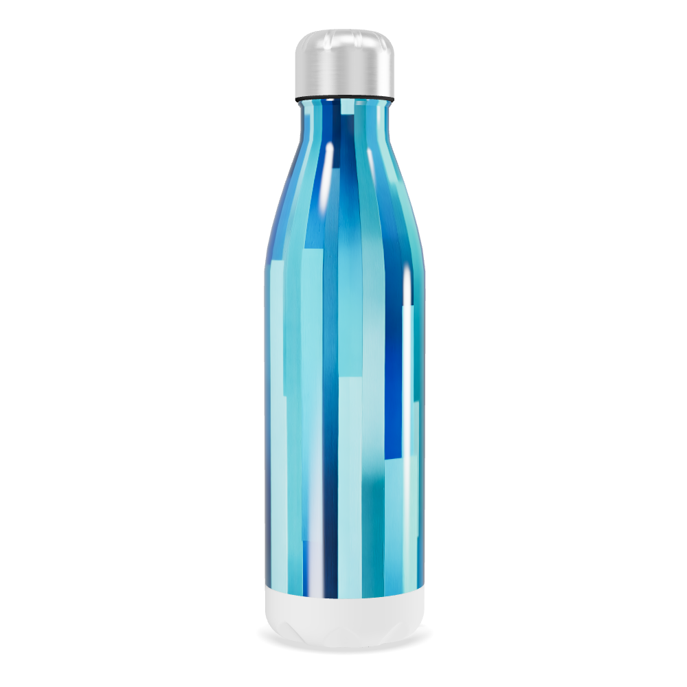 Garrafa Inox - Azul Listrada 500ml