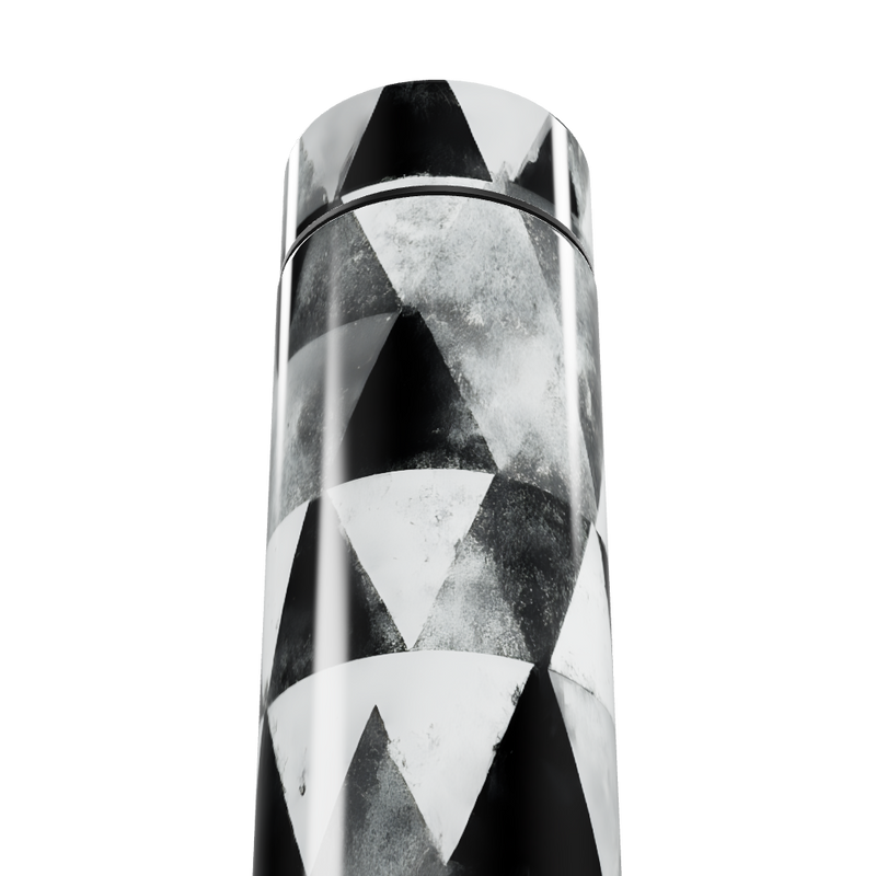 Garrafa Térmica Touch - Estampa Geométrica Preta
