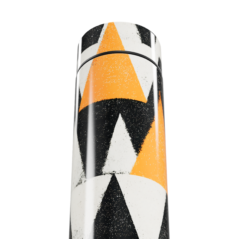 Garrafa Térmica Touch - Geométrica Preta e Laranja