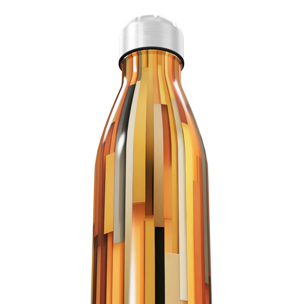 Garrafa Inox Estampada - Listras Coloridas