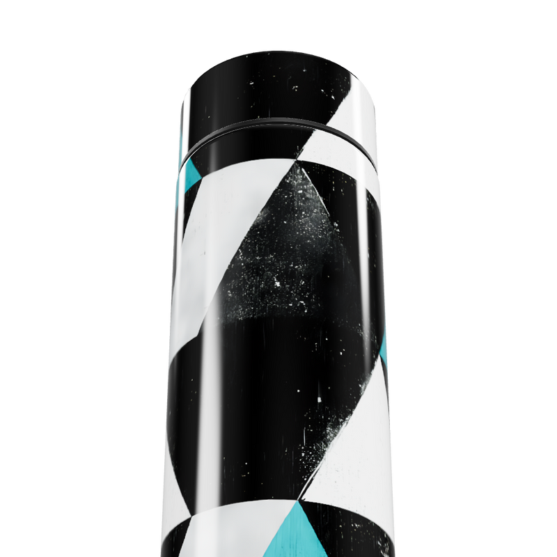 Garrafa Térmica Touch - Geométrica Preto e Azul