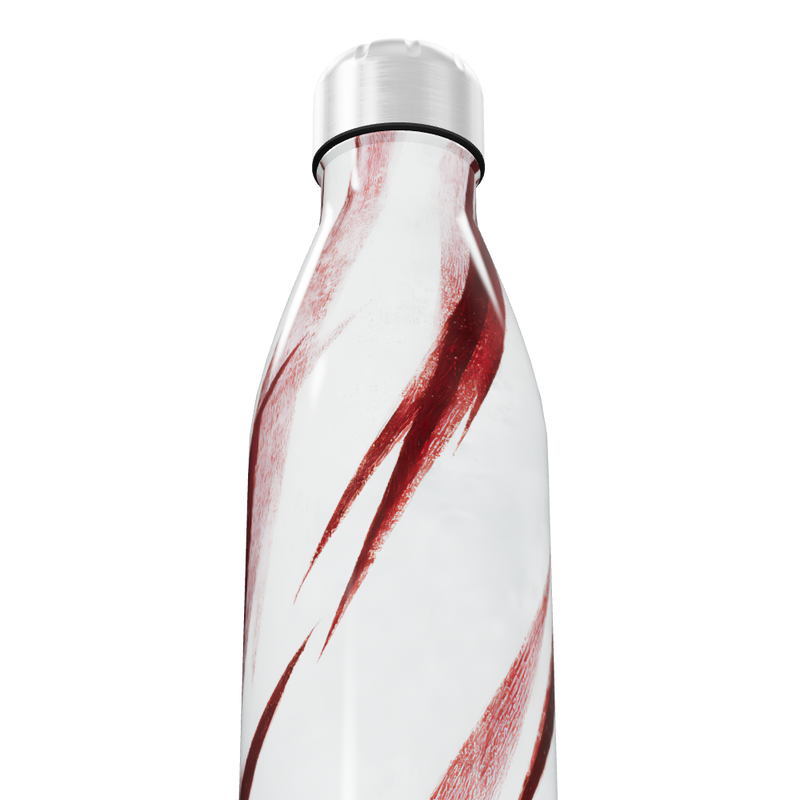 Garrafa Inox - Branca e Vermelha Listrada