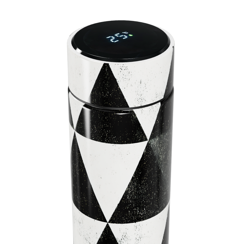 Garrafa Térmica Touch - Geométrica Preto e Branco