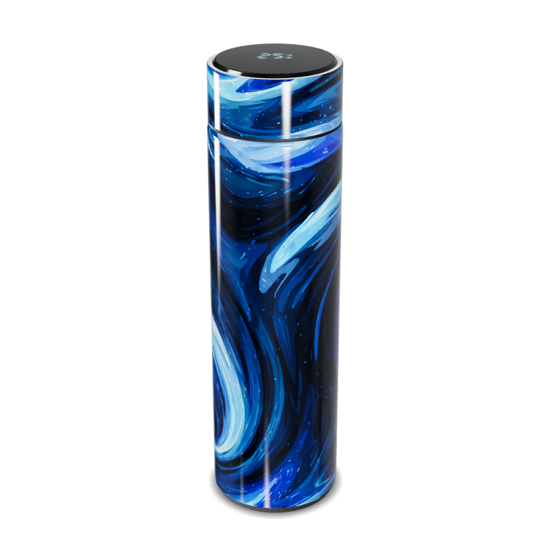 Garrafa Térmica Touch - Azul com Estampa Artística