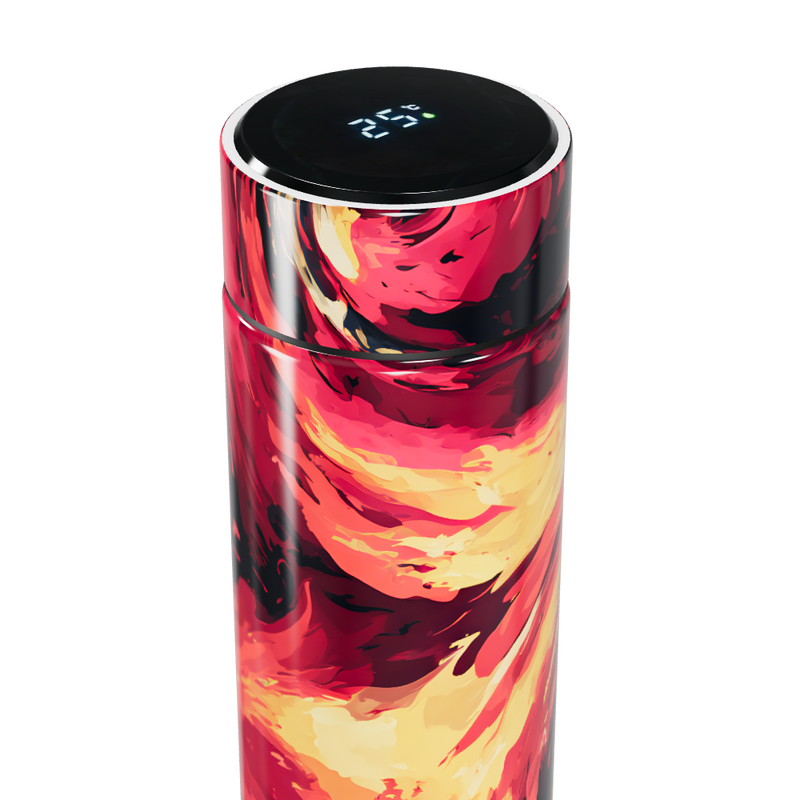 Garrafa Térmica Touch - Estampa Abstrata Colorida