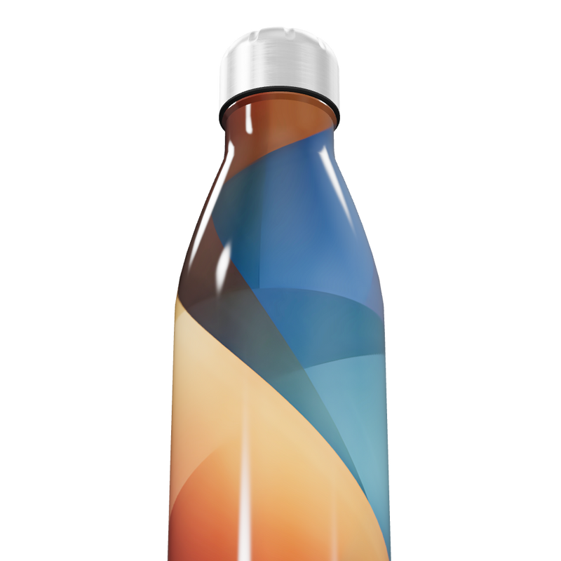 Garrafa Inox - Estampa Colorida Abstrata