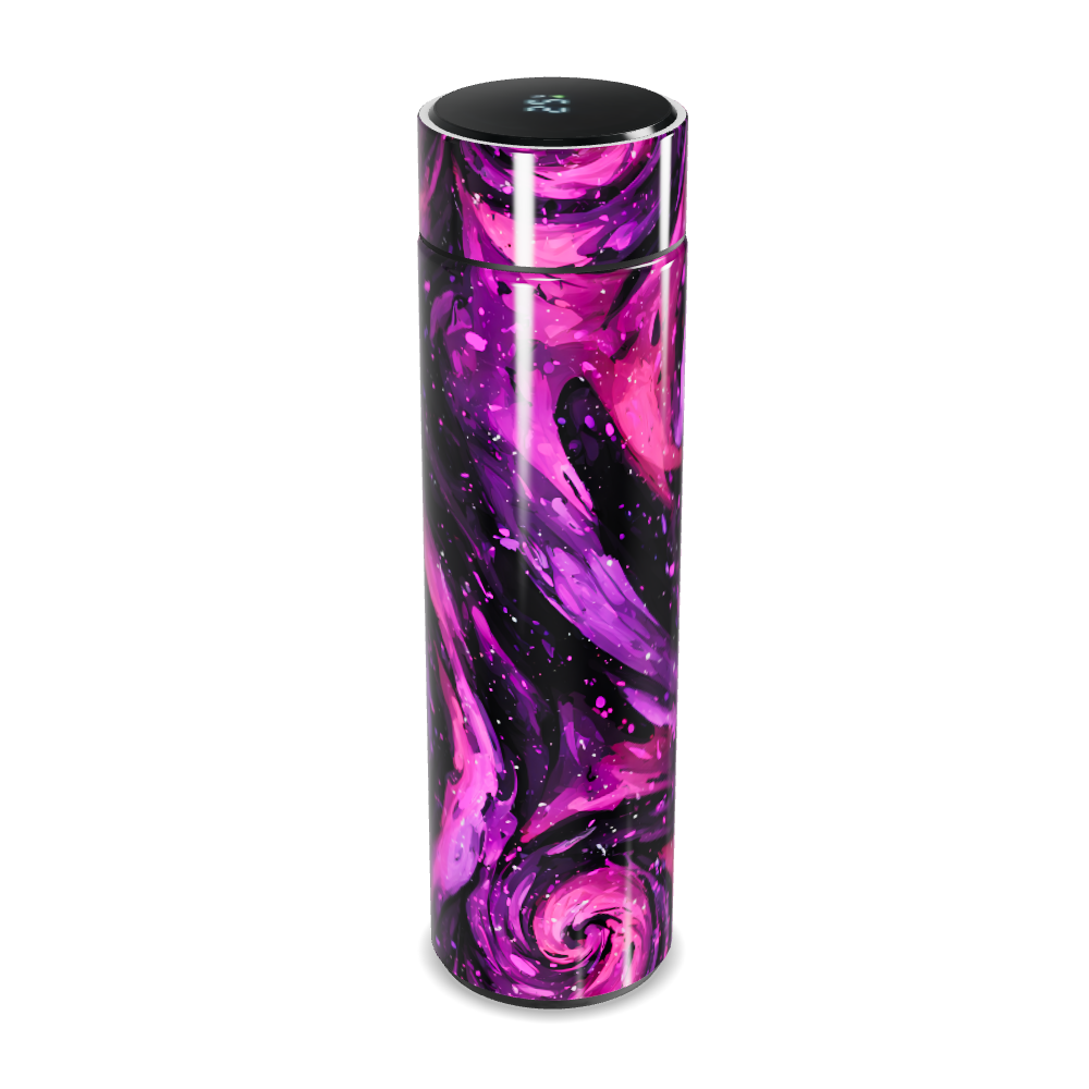 Garrafa Térmica Touch - Estampa Abstrata Roxa