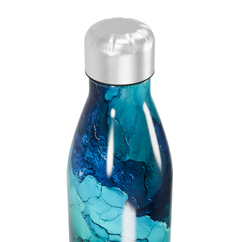 Garrafa Inox - Azul Marmorizada