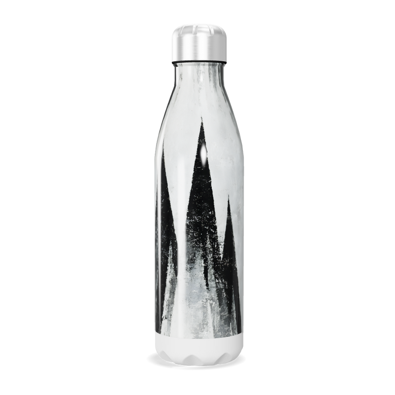 Garrafa Inox - Estampa Abstrata Preto e Branco