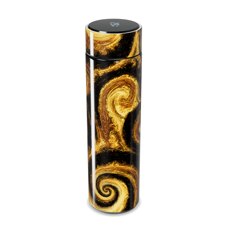 Garrafa Térmica Touch - Preto Dourado Espiral