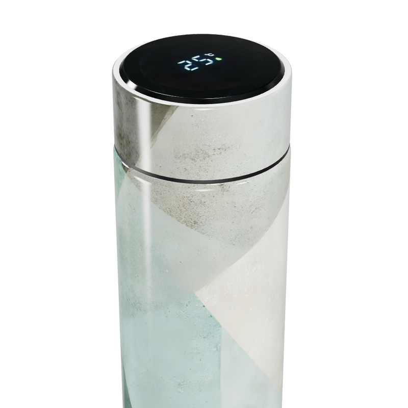 Garrafa Térmica Touch - Geométrica Branca