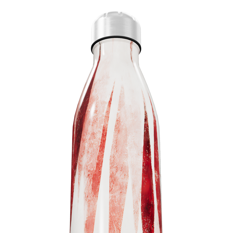 Garrafa Inox Listras Vermelhas