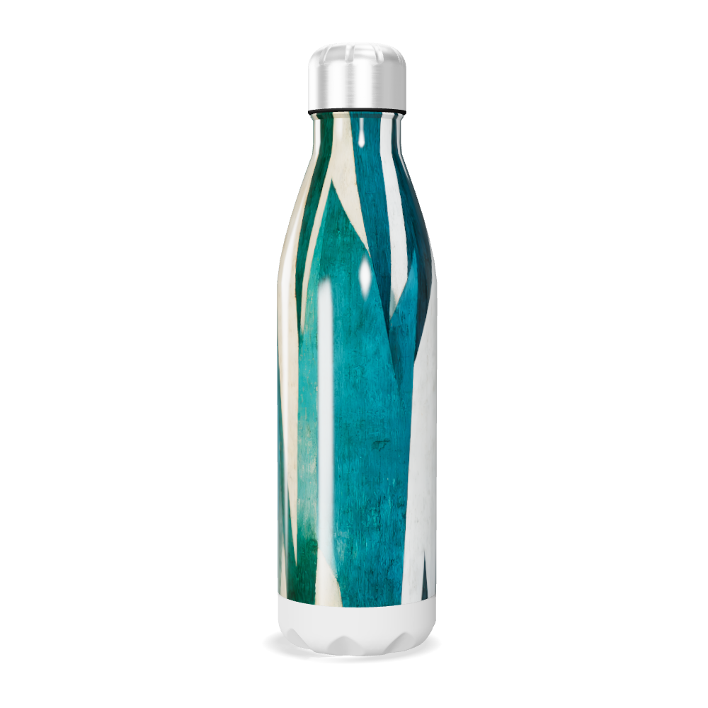 Garrafa Inox - Azul com Estampa Geométrica