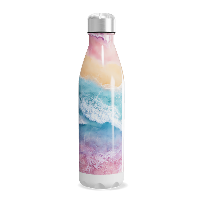 Garrafa Inox Estampa Oceano Pastel